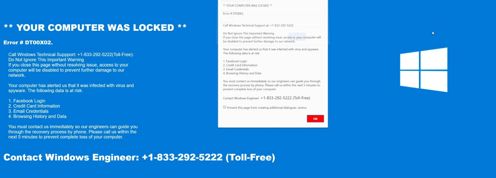 How to remove "MS MALWARE ALERT" Tech Support Scam 1 MS MALWARE ALERT Scam Virus