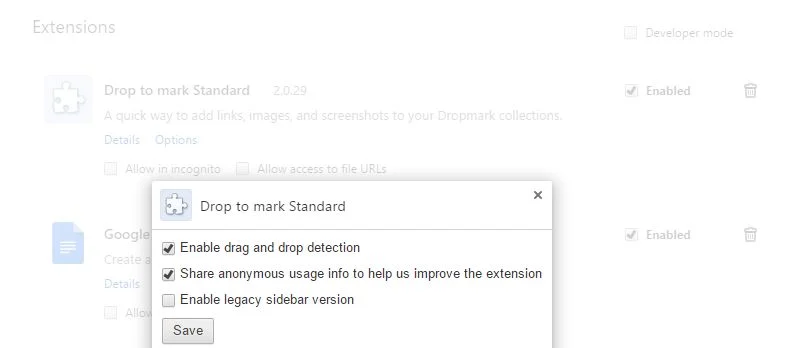 Drop to mark Standard virus