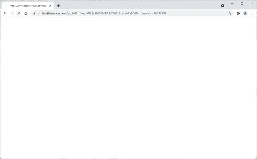 Remove Omitneitherrover.com pop-up ads (Virus Removal Guide) 1 Image: Chrome browser is redirected to Omitneitherrover.com