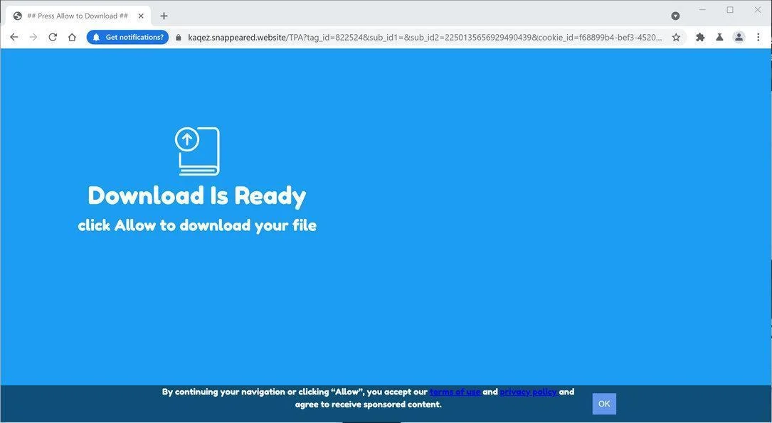 Remove Snappeared.website pop-up ads (Virus Removal Guide) 1 Image: Chrome browser is redirected to Snappeared.website