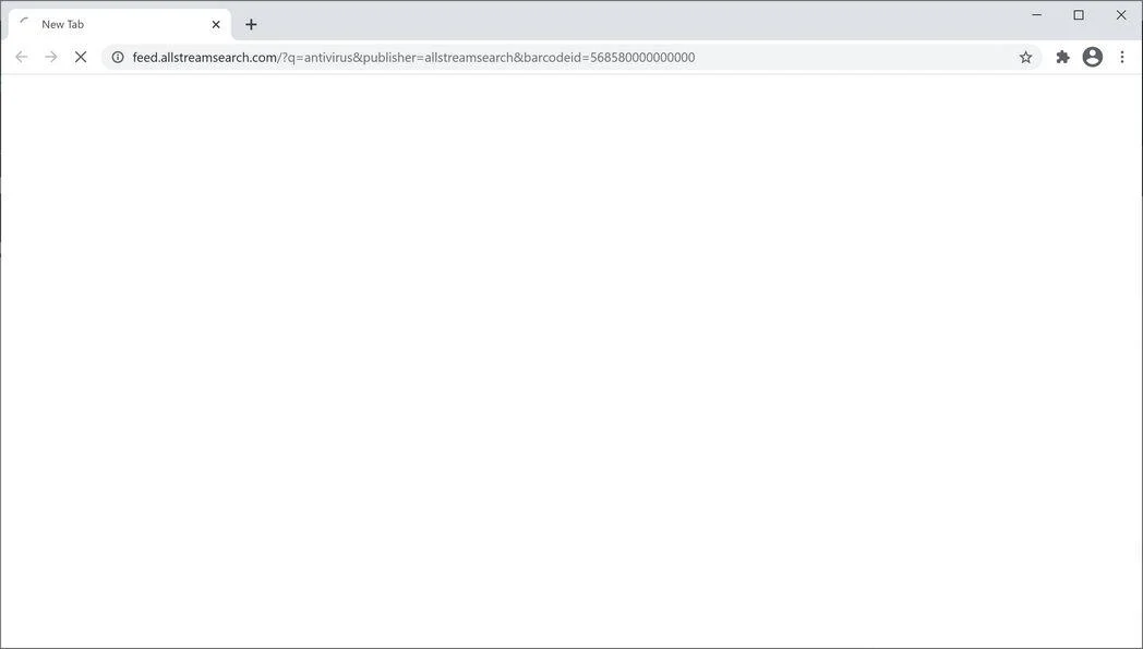Image: Chrome browser is redirected to AllStreamSearch Search