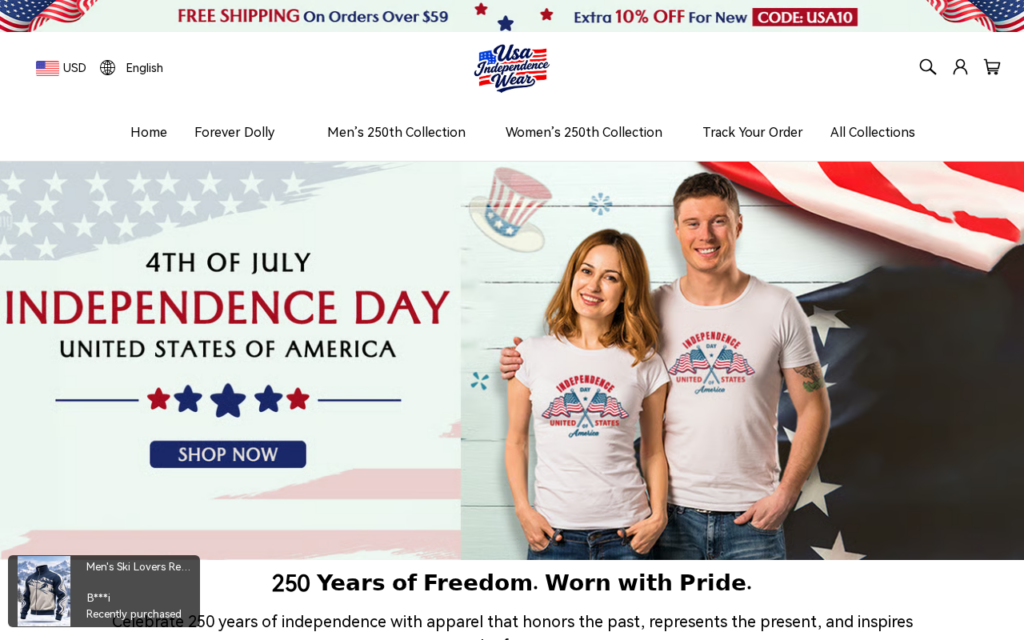 Usaindependencewear.com EXPOSED - Legit Store or Fake? Buyer Warning 1 Usaindependencewear.com scam