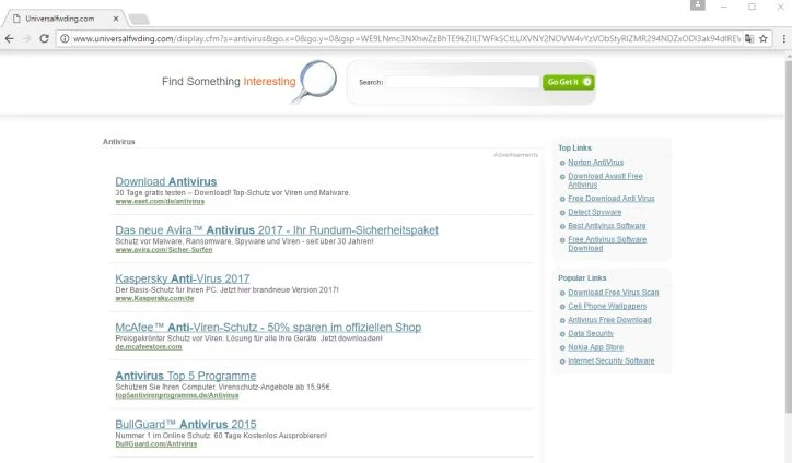 Universalfwding.com virus