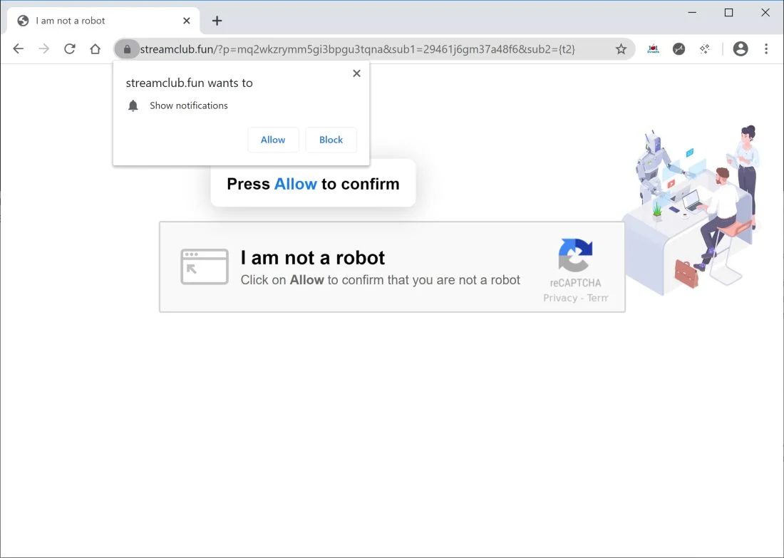 Remove Streamclub.fun pop-up ads (Virus Removal Guide) 1 Image: Chrome browser is redirected to Streamclub.fun