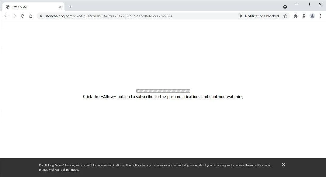 Remove Stoachaigog.com pop-up ads (Virus Removal Guide) 1 Image: Chrome browser is redirected to Stoachaigog.com