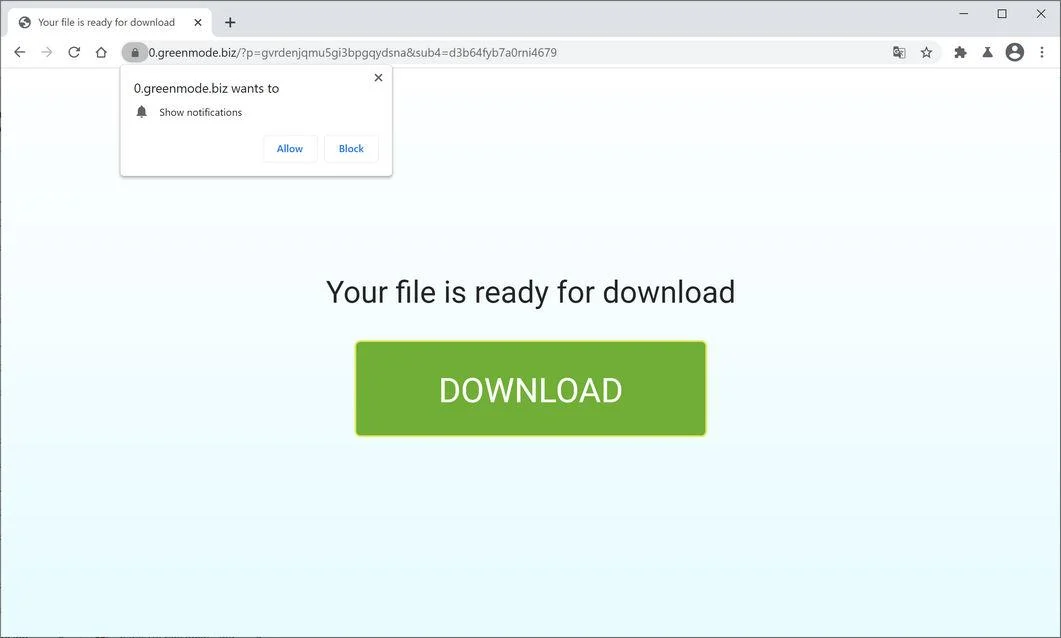 Remove Greenmode.biz pop-up ads (Virus Removal Guide) 1 Image: Chrome browser is redirected to Greenmode.biz