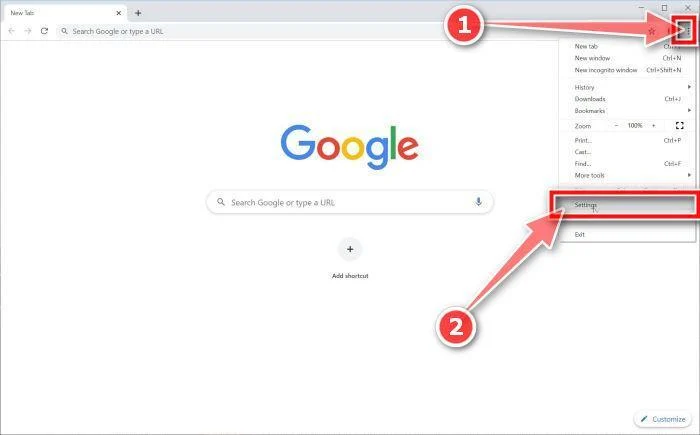 Open the Settings menu Open the Settings menu