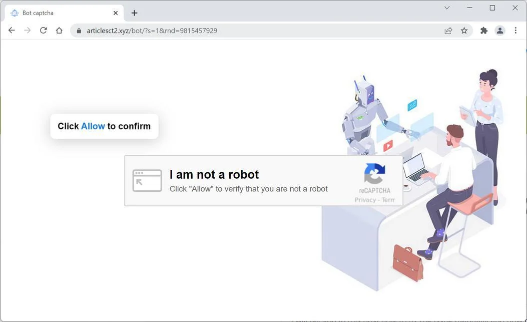 How to Remove Articlesct2.xyz Pop-up Ads (Virus Removal Guide) 1 Image: Chrome browser is redirected to Articlesct2.xyz