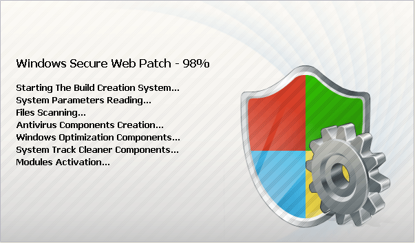 [Image: Windows Secure Web Patch starting]