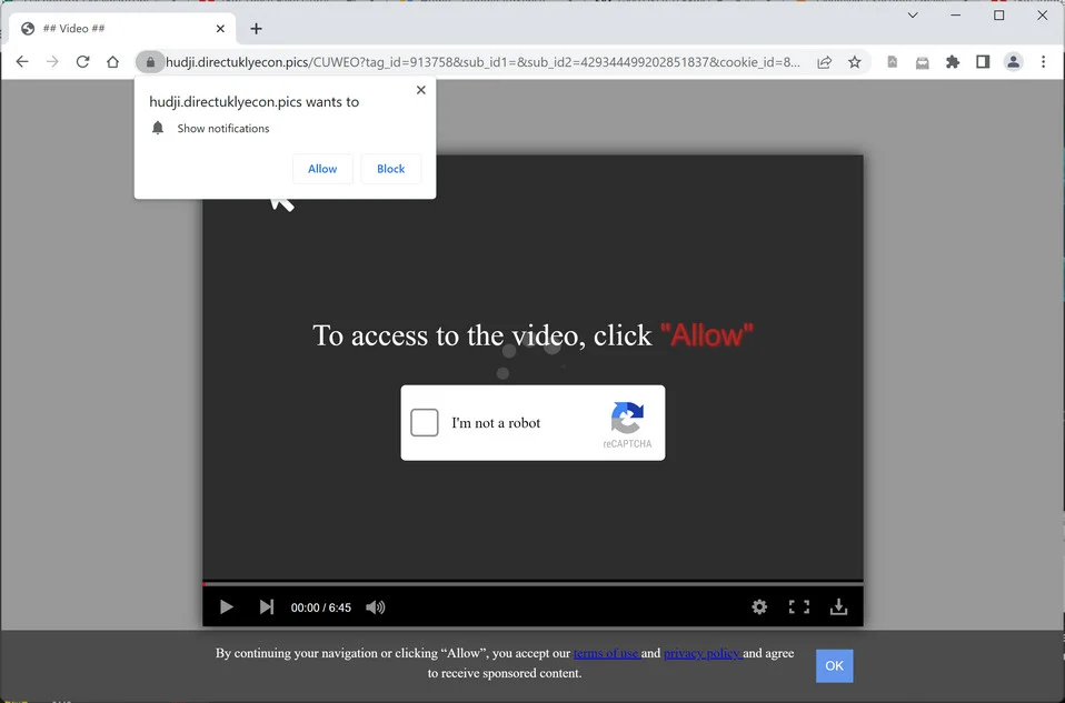 Remove Directuklyecon.pics Ads (Virus Removal Guide) 1 Image: Chrome browser is redirected to Directuklyecon.pics