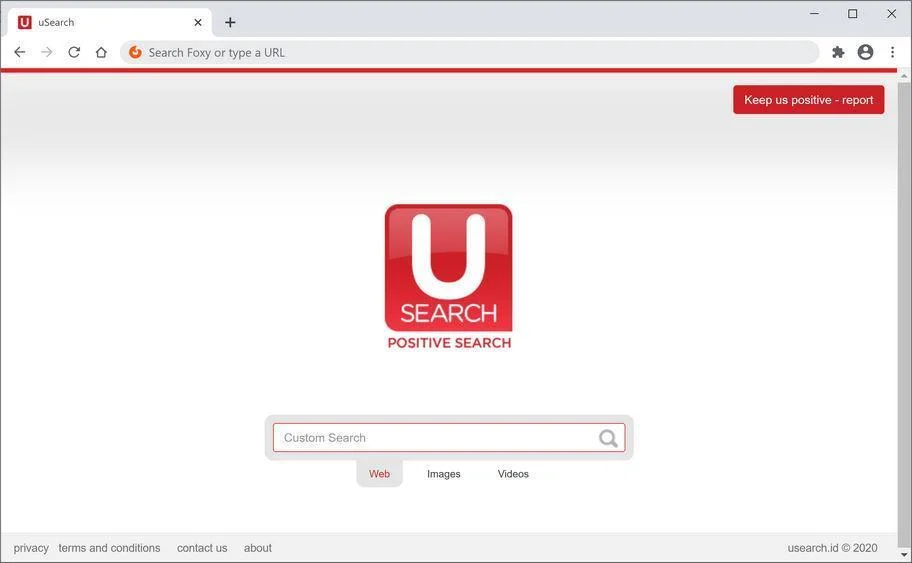 Image: Chrome browser is redirected to Usearch.id