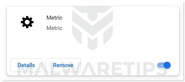 How To Remove "Metric" Chrome Extension Virus 1 Image: Metric Chrome extension