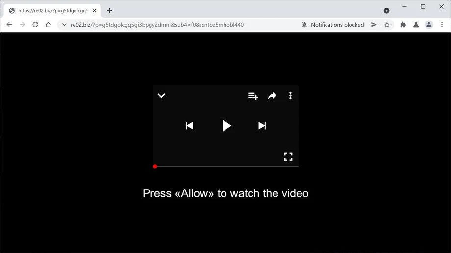 Remove Re02.biz pop-up ads (Virus Removal Guide) 1 Image: Chrome browser is redirected to Re02.biz