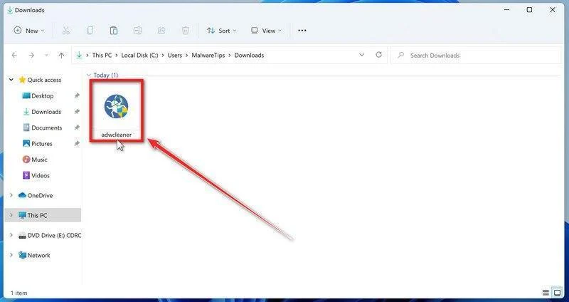 Download AdwCleaner on your computer