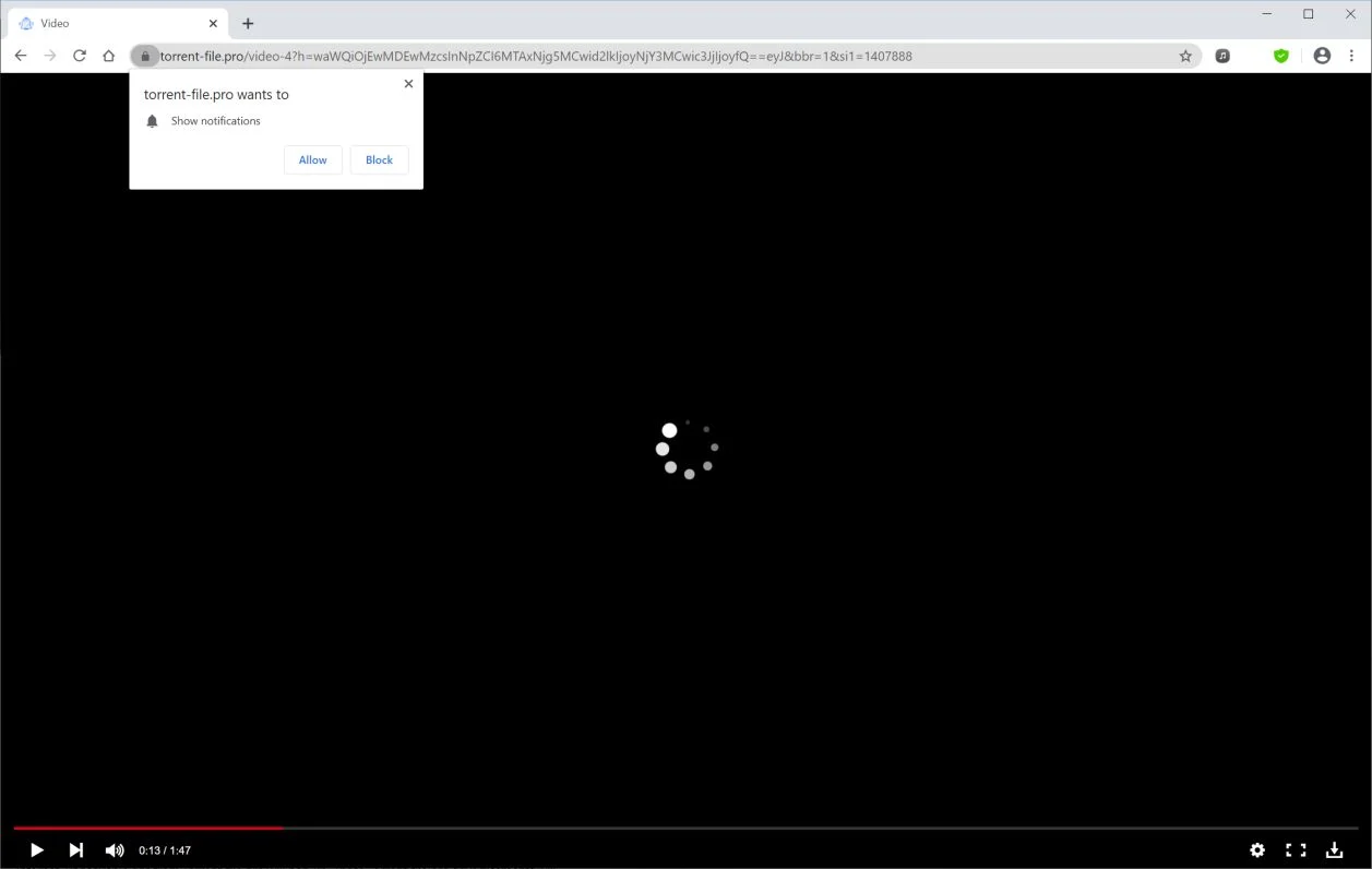 How to remove Torrent-file.pro pop-up ads (Virus Removal Guide) 1 Image: Chrome browser is redirected to Torrent-file.pro