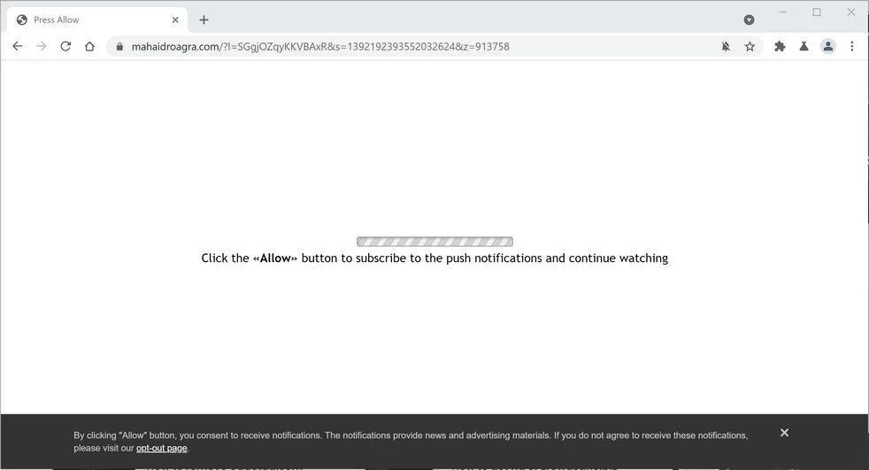 Remove Mahaidroagra.com pop-up ads (Virus Removal Guide) 1 Image: Chrome browser is redirected to Mahaidroagra.com