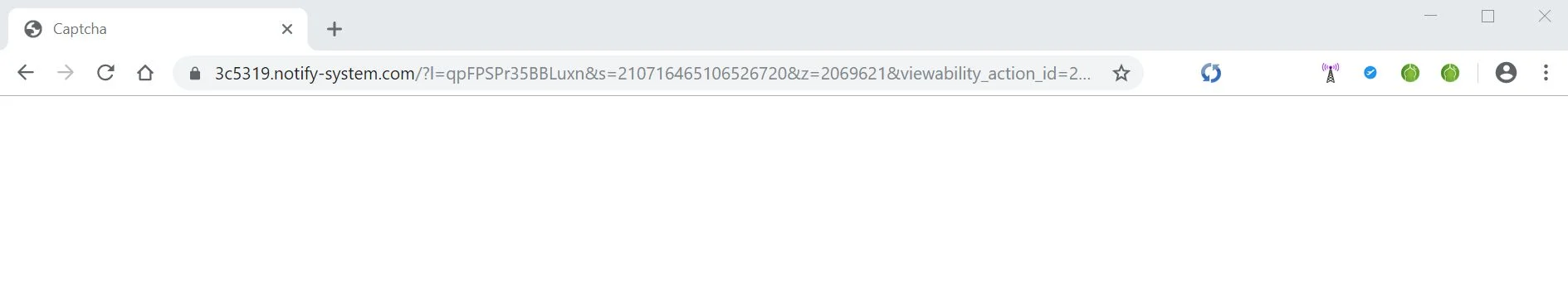 Image: Chrome browser is redirected to Notify-system.com