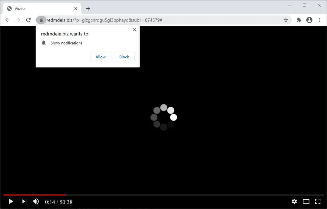 Remove Redmdeia.biz pop-up ads (Virus Removal Guide) 1 Image: Chrome browser is redirected to Redmdeia.biz