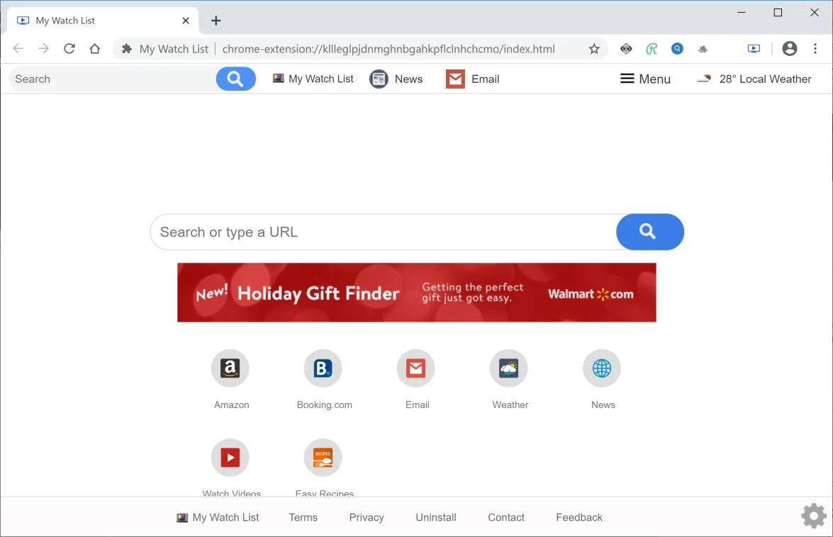 How to remove My Watch List redirect (Virus Removal Guide) 1 Image: Chrome browser is redirected to My Watch List