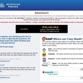 Remove Metropolitan Police virus (Removal Guide) 2 Metropolitan Police warning