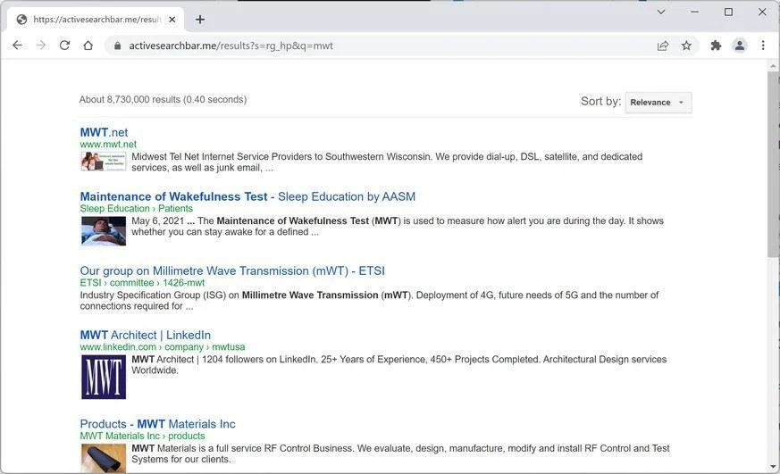 Image: Active Search Bar