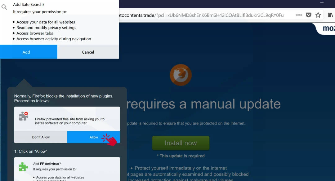 Safe Search by 24online.goodplaceforsitetocontents.trade adware