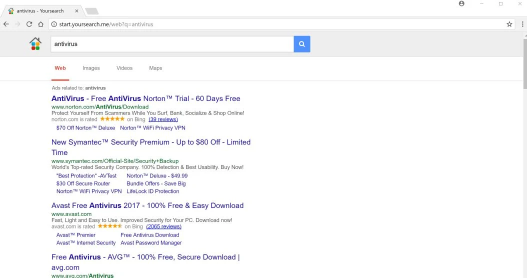 start.yoursearch.me redirect virus