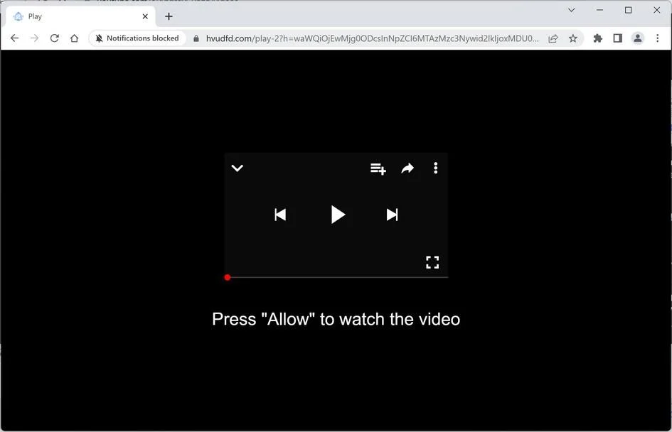 Remove Hvudfd.com Pop-up Ads (Virus Removal Guide) 1 Image: Chrome browser is redirected to Hvudfd.com