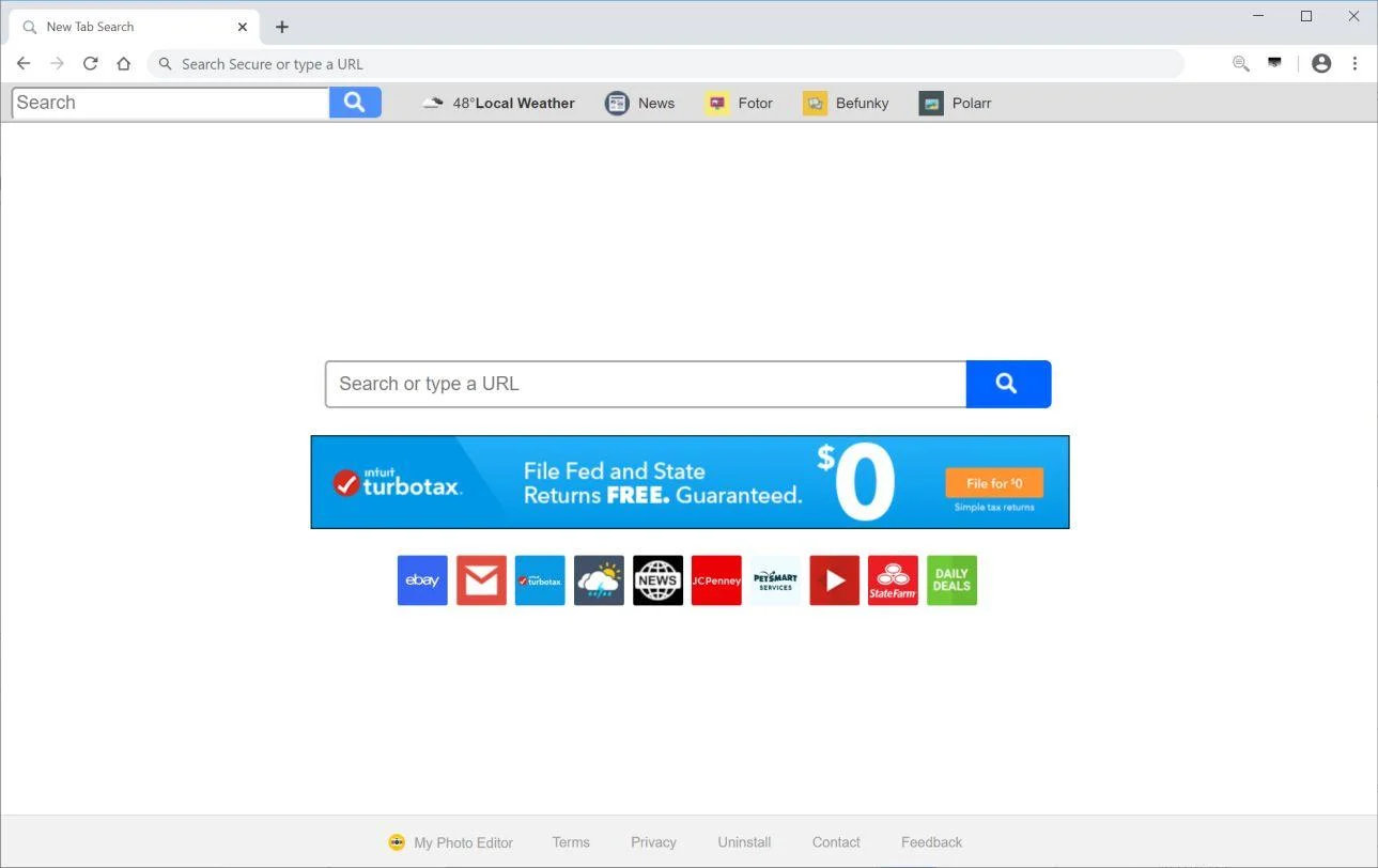Remove Search.hmyphotoeditor.co redirect (Virus Removal Guide) 1 Image: Chrome browser is redirected to Search.hmyphotoeditor.co