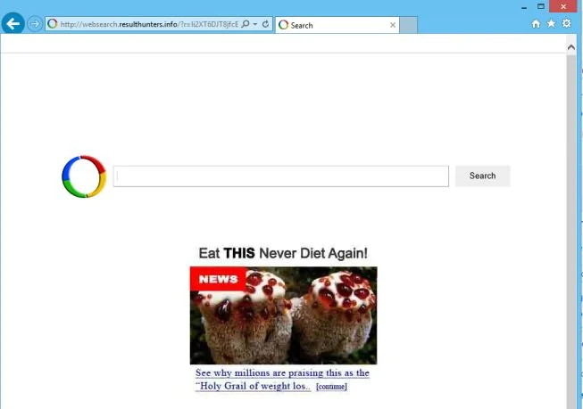Websearch.resulthunters.info virus