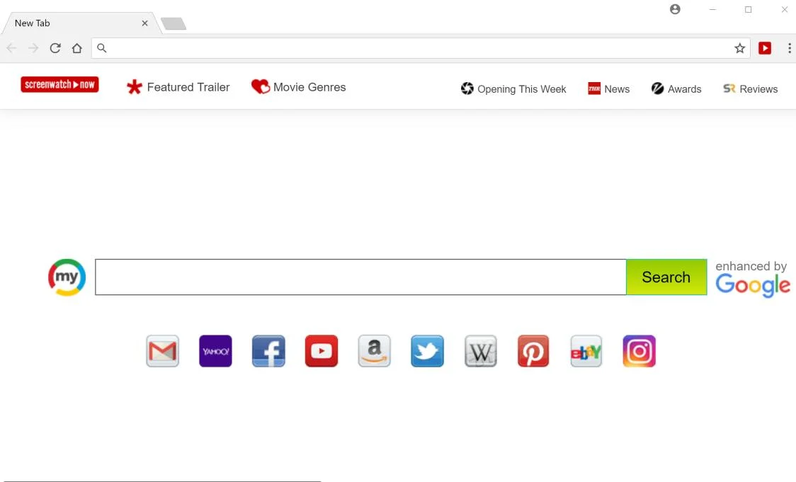 Screen Watch Now New Tab adware