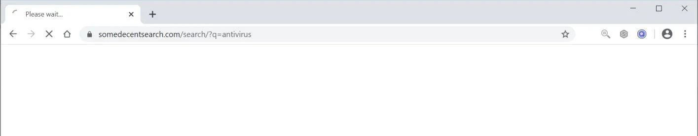 Remove Somedecentsearch.com redirect (Virus Removal Guide) 1 Image: Chrome browser is redirected to Somedecentsearch.com