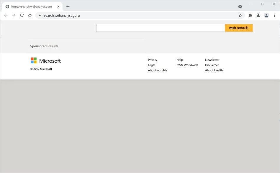Image: Search.webanalyst.guru browser hijacker