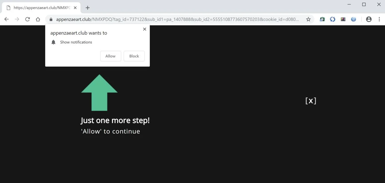 How to remove Appenzaeart.club pop-up ads (Virus Removal Guide) 1 Appenzaeart.club redirect virus