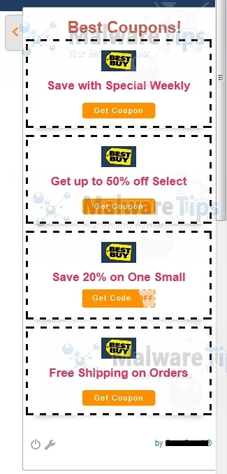 Best Coupons! pop-up virus