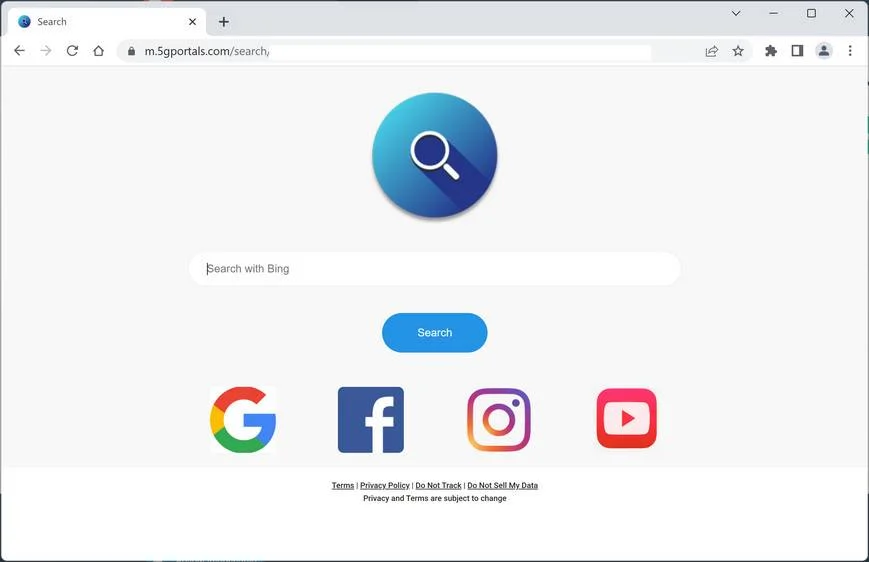 Image: M.5gportals.com browser redirect