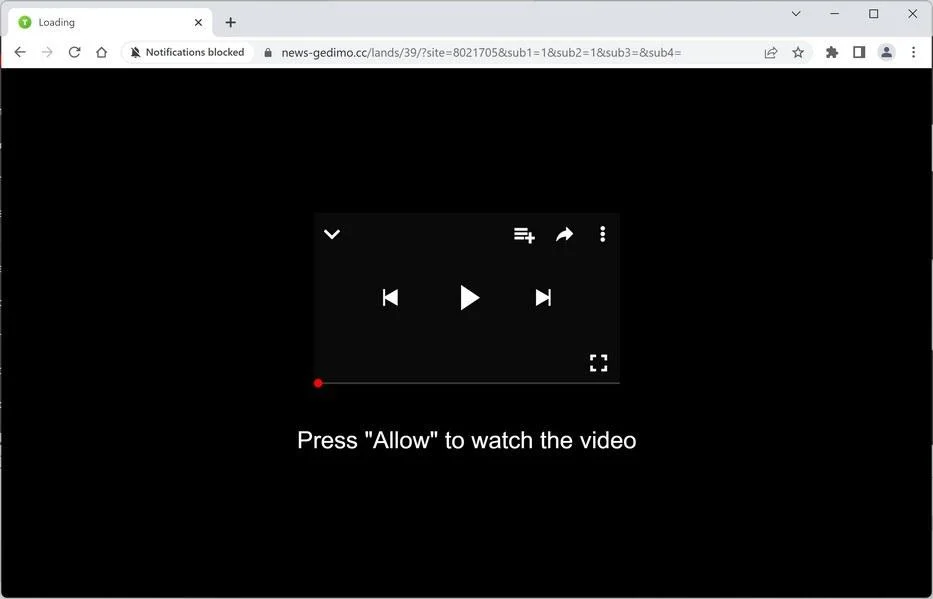 Remove News-gedimo.cc Pop-up Ads (Virus Removal Guide) 1 Image: Chrome browser is redirected to News-gedimo.cc