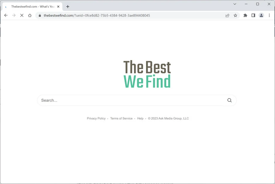 Image: TheBestWeFind.com Browser Redirect