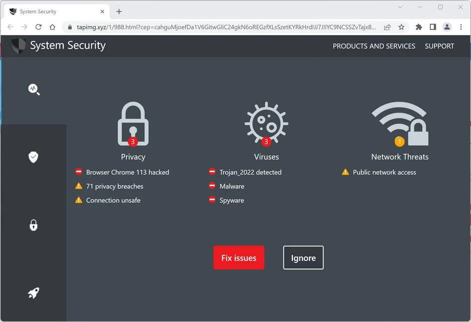 Image: Tapimg.xyz Fake Antivirus Scan