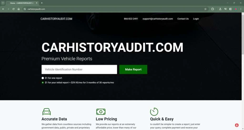 Uncovering the CarHistoryAudit.com Car History Report Scam 1 CarHistoryAudit.com