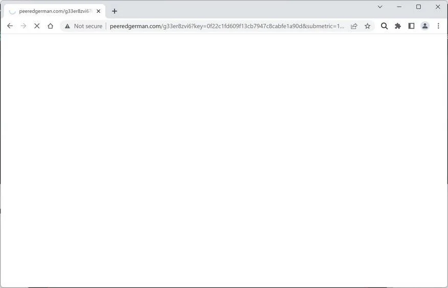 Remove Peeredgerman.com Ads (Virus Removal Guide) 1 Image: Chrome browser is redirected to Peeredgerman.com
