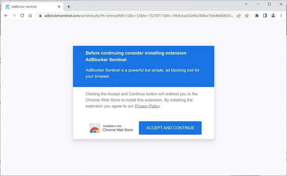 Image: Adblockersentinel.com Ads