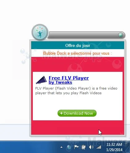 [Image: Bubble Dock pop-up virus]