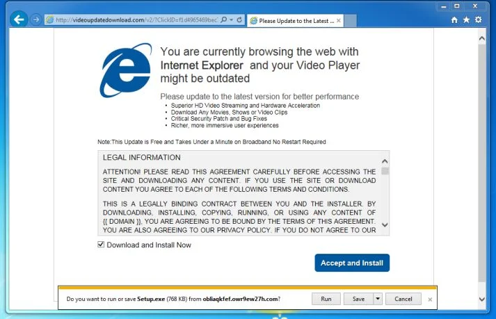 videoupdatedownload.com virus