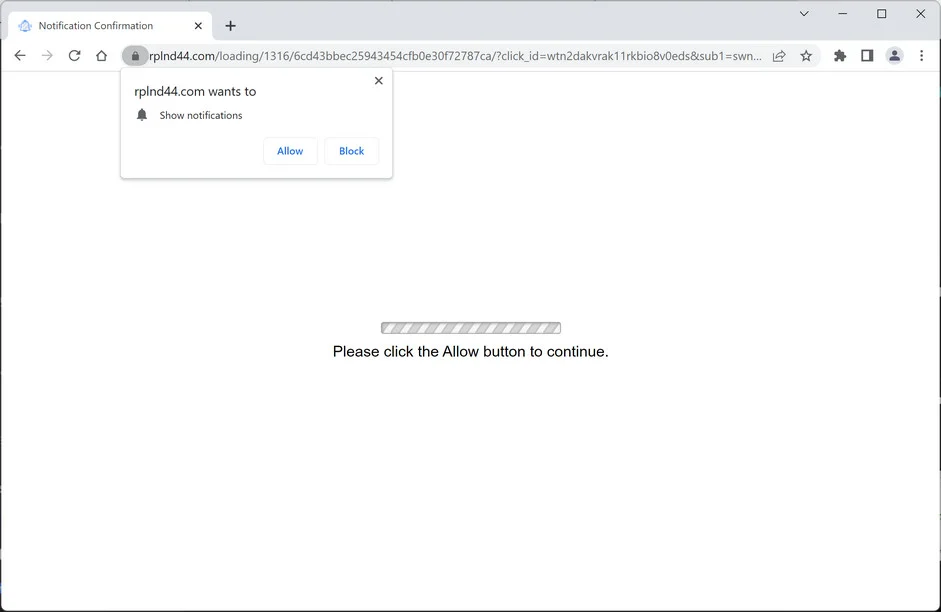 Remove Rplnd44.com Pop-up Ads (Easy Step-by-step Guide) 1 Image: Chrome browser is redirected to Rplnd44.com