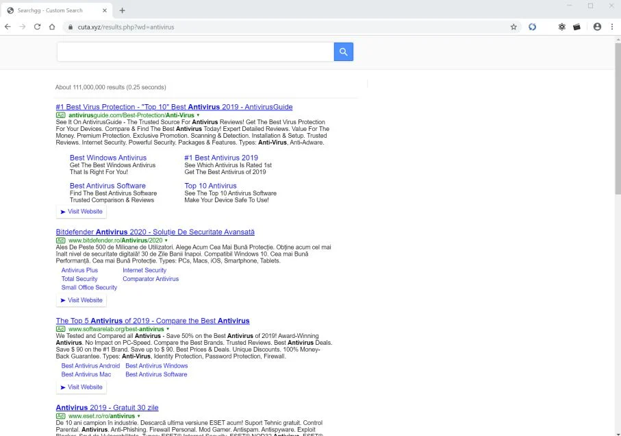 How to remove Cuta.xyz redirect (Virus Removal Guide) 1 Image: Google Chrome is redirected to Cuta.xyz