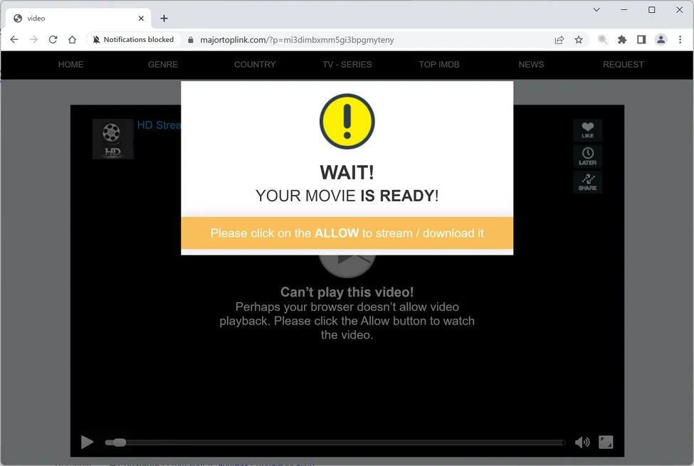 Remove Majortoplink.com Ads (Virus Removal Guide) 1 Image: Majortoplink.com Ads