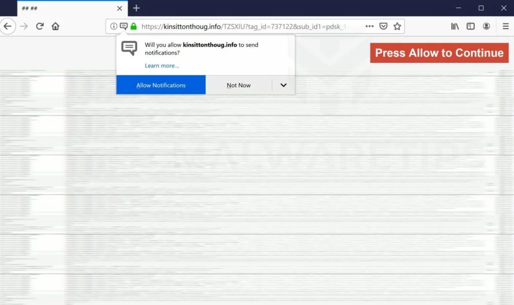 Image: Press Allow to Continue Pop-up Ads