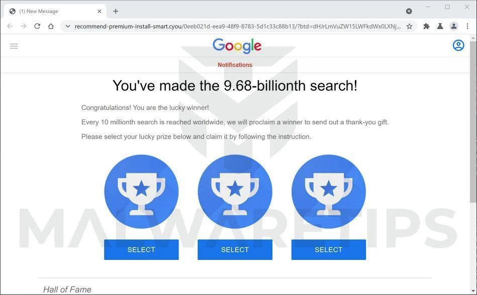 Image: Chrome browser is redirected to Recommend-premium-install-smart.cyou