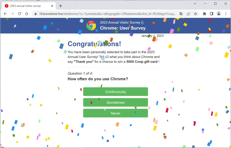 Image: 2023 Annual Visitor Survey Scam